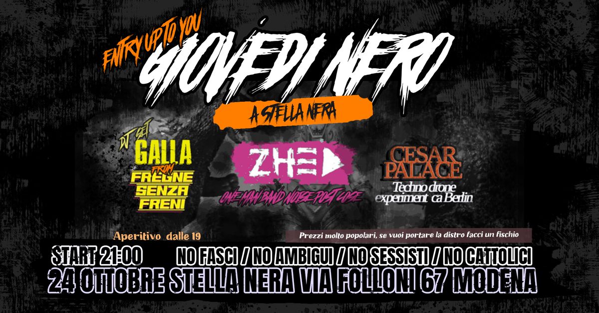 Giovedi Nero || Zhed - One band Noise \/\/ Galla djSet (from FSF) \/\/ Cesar Palace - Technodrome Berlin