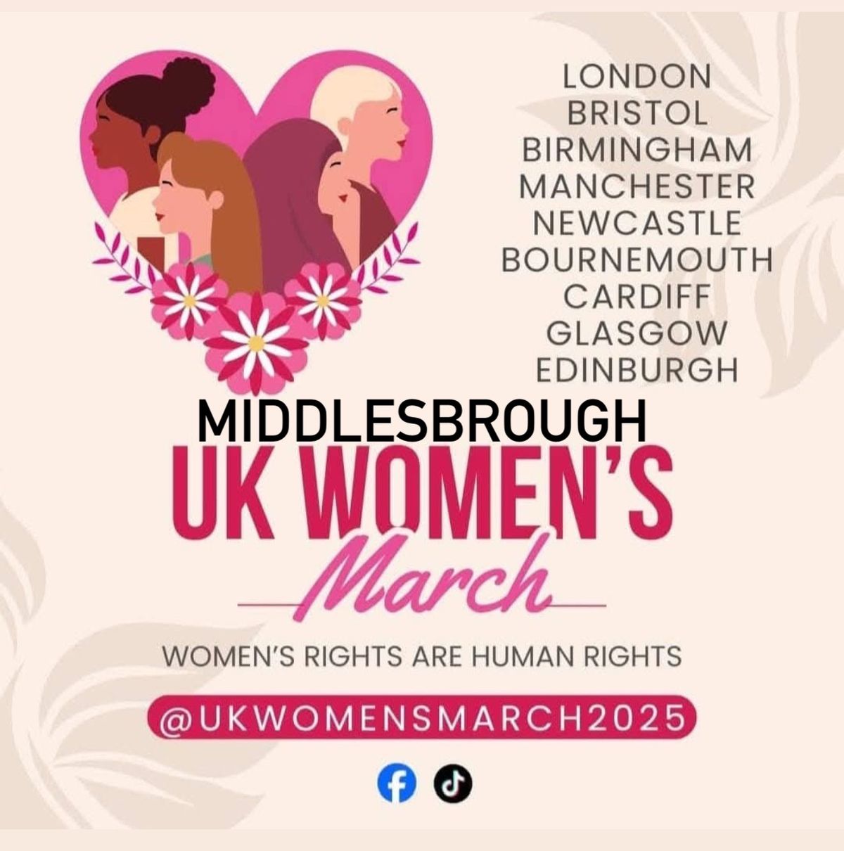 Middlesbrough UK Women\u2019s March 2025