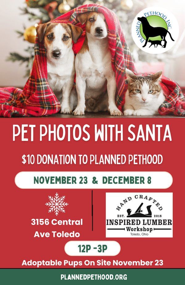 Santa Photos at Inspired Lumber Fundraiser for Planned Pethood