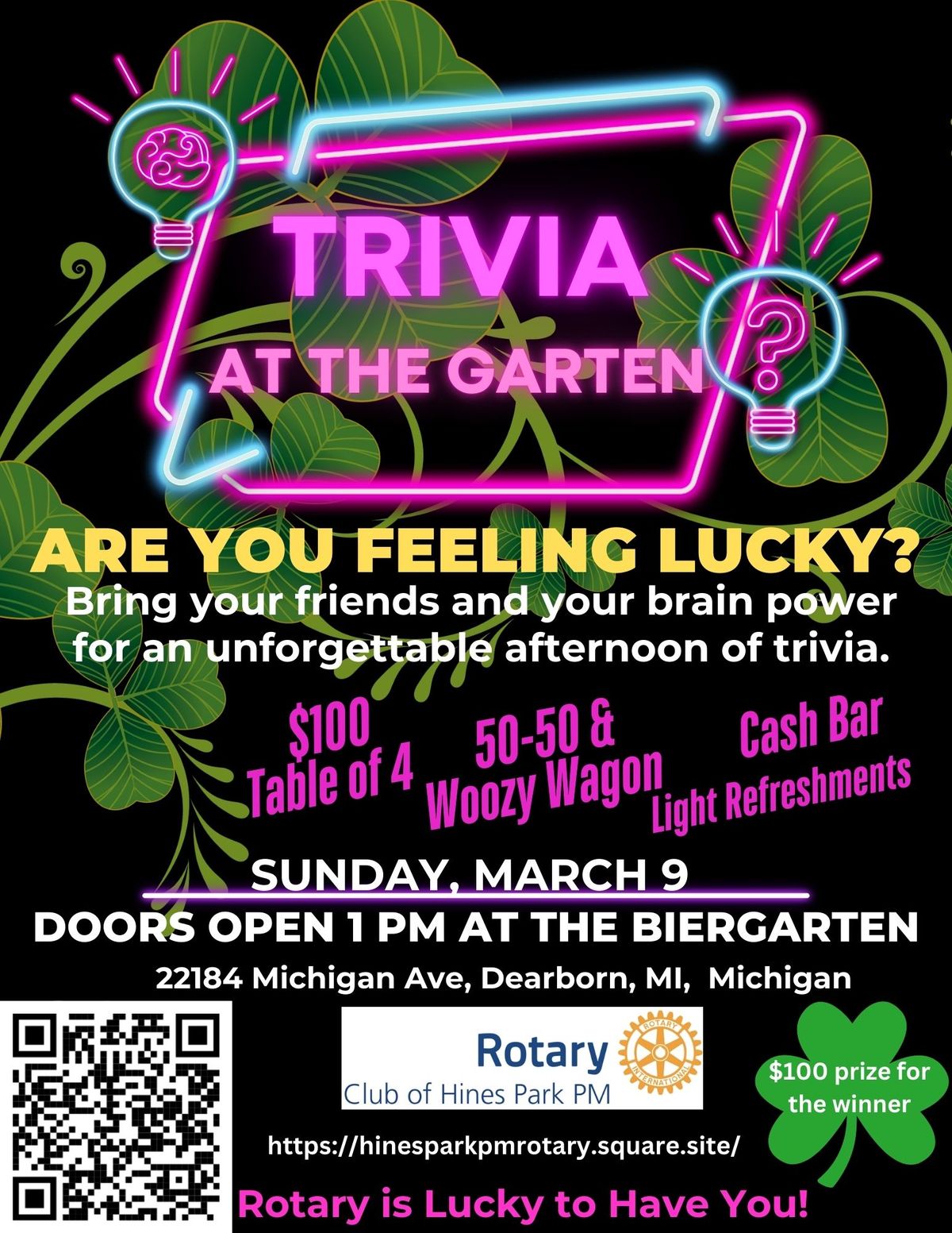 Trivia at the Garten