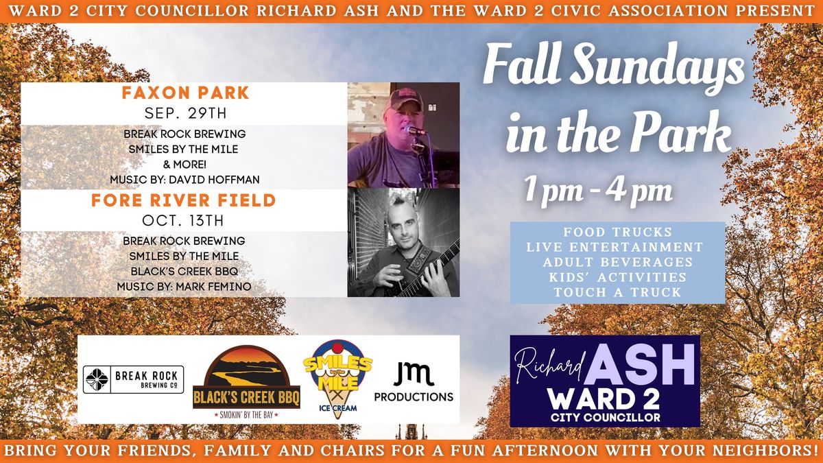 Ward 2 Fall Sundays in the Park!