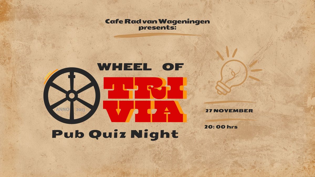 Wheel of Trivia - Pub Quiz Night