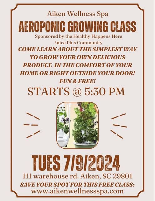 Aeroponic Growing Class (Tower Garden Demo)