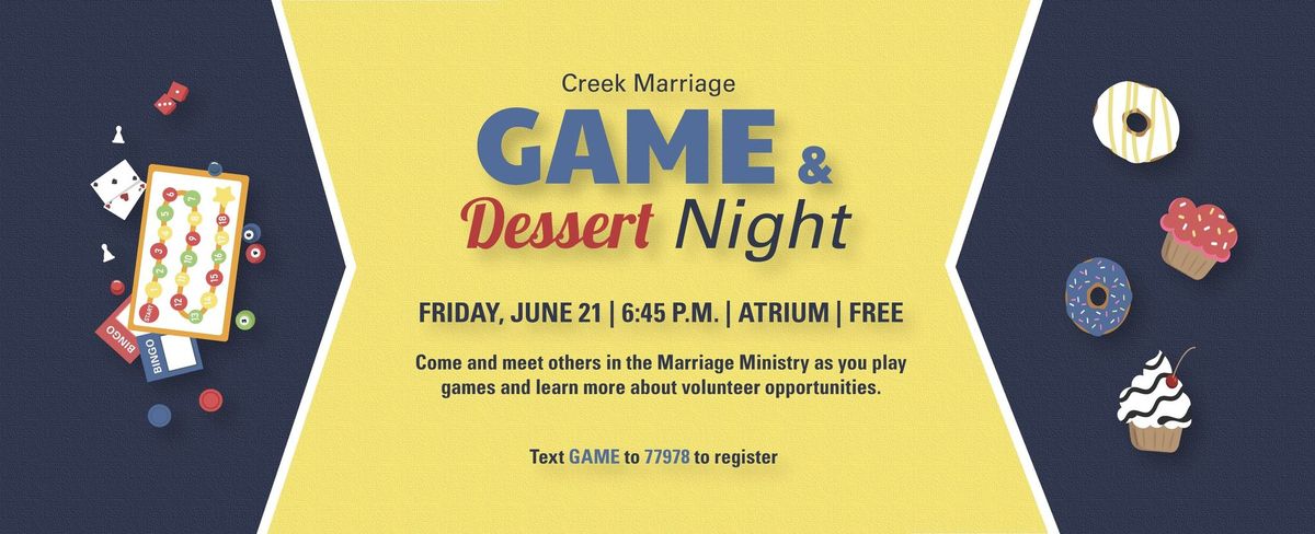 Creek Couples Game & Dessert Night