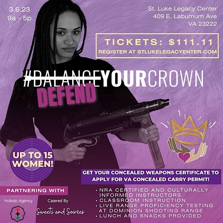 Defend Your Crown Womens Only Concealed Carry Course, St. Luke Legacy