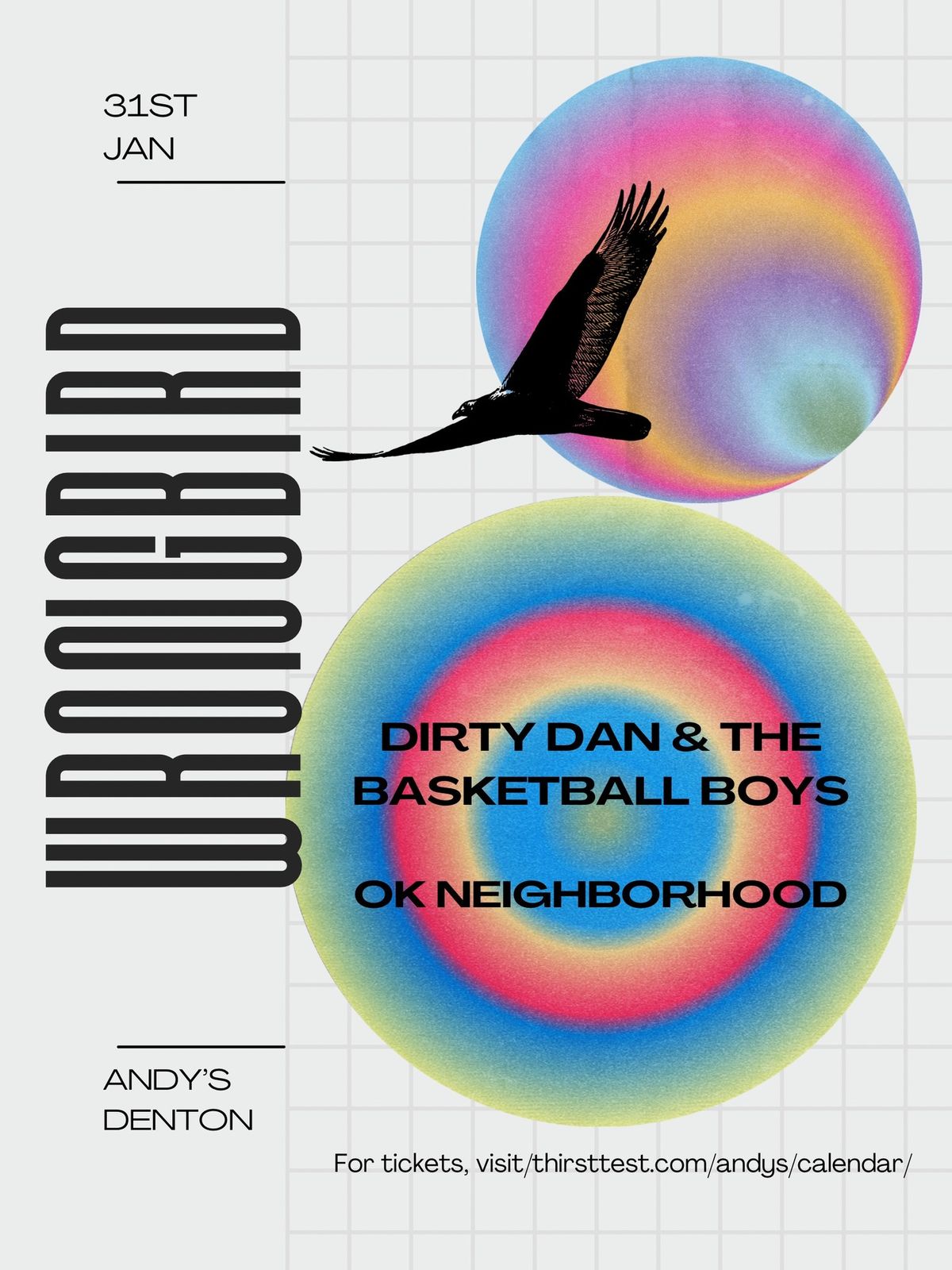 Wrongbird, Dirty Dan & the Basketball Boys, OK Neighborhood | Andys Bar