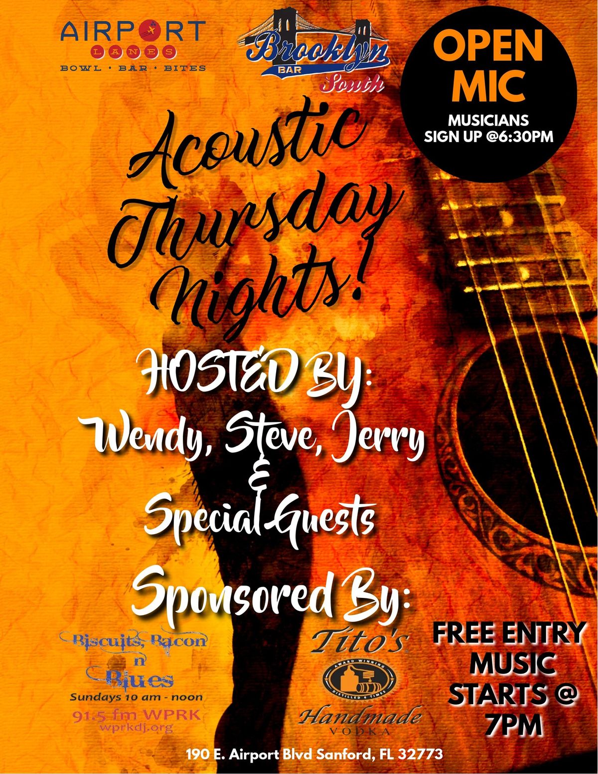 Acoustic Thursday Nights at Airport Lanes