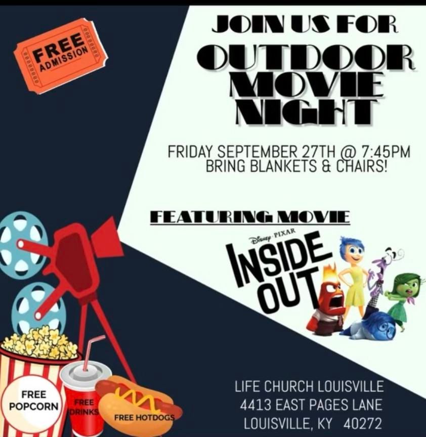 Family Outdoor Movie Night featuring Disney's Inside Out!