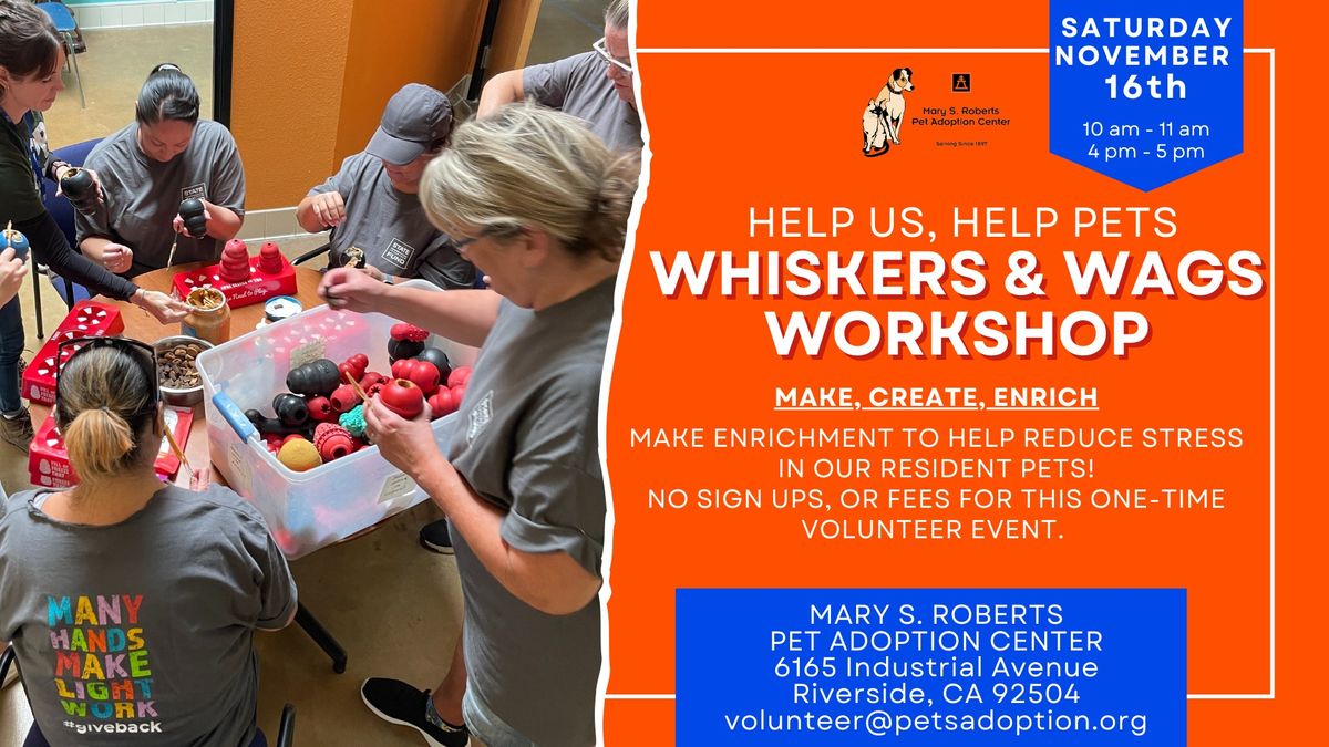 Whiskers and Wags Workshop