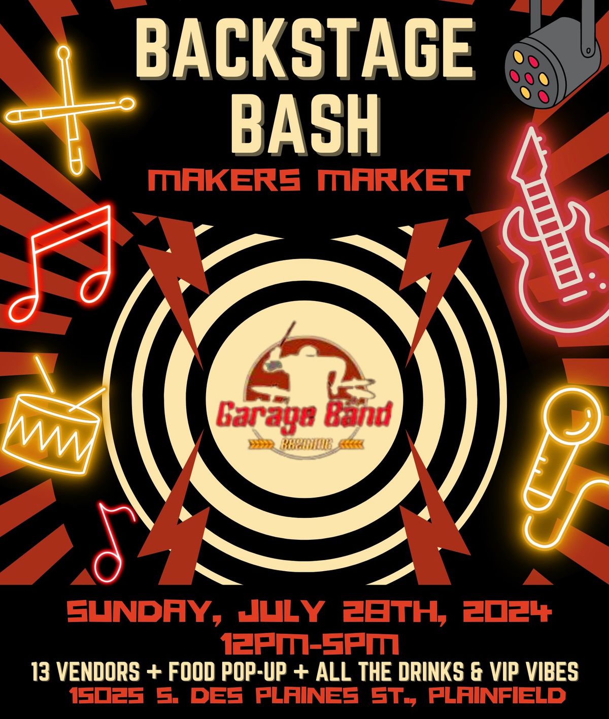 Backstage Bash Makers Market @ Garage Band! ??