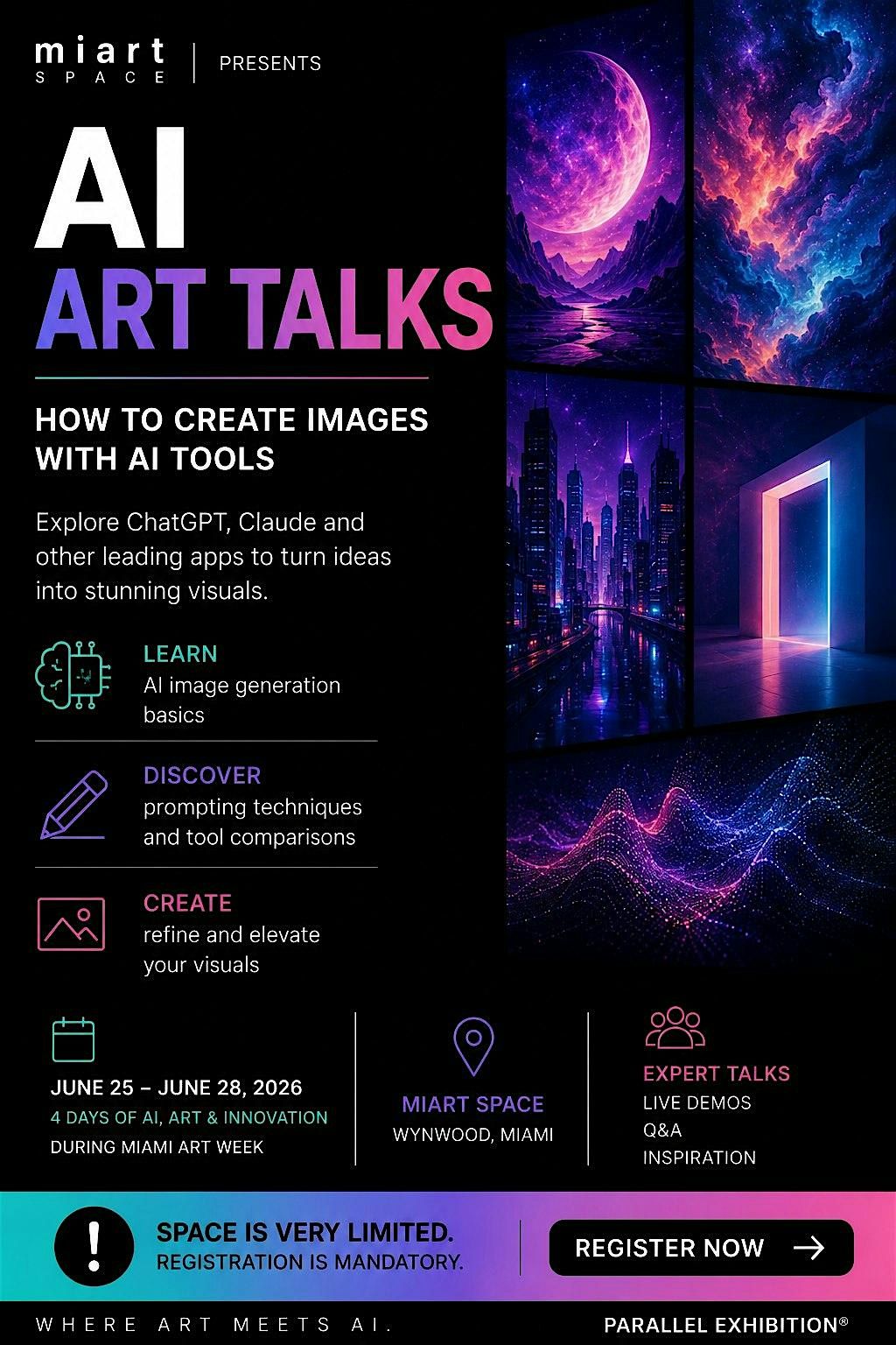 Creating Images with AI - Adults in person conference during AI Week