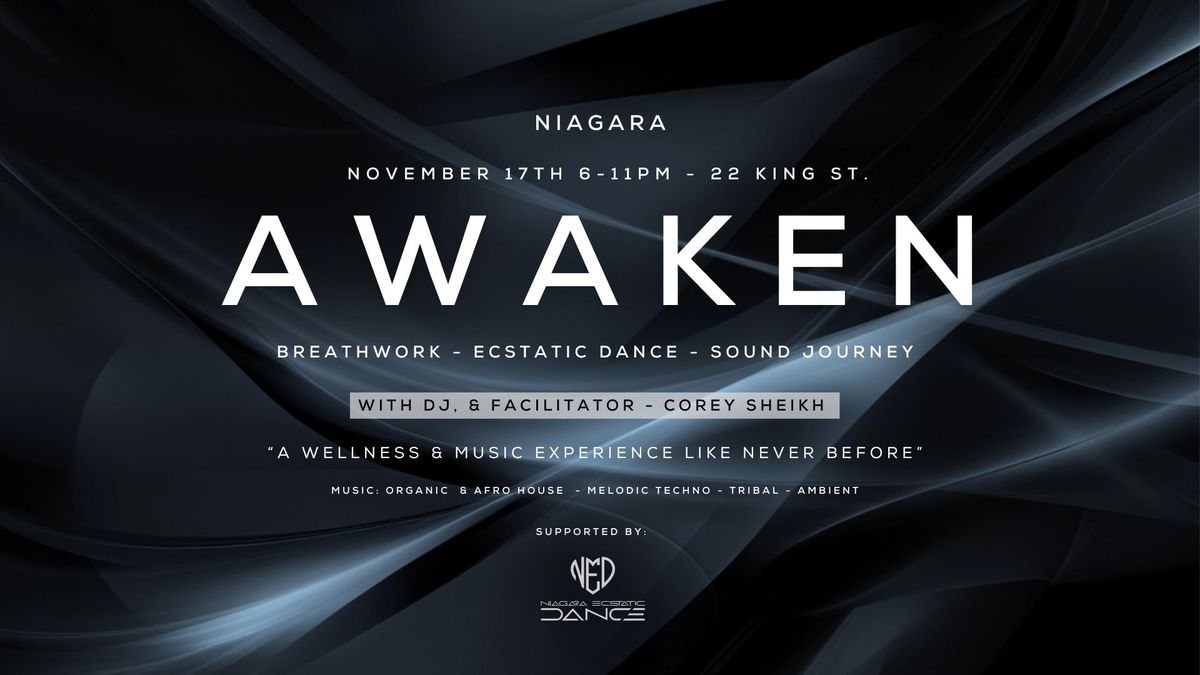 AWAKEN - NIAGARA- Breathwork, Ecstatic Dance, Sound Journey w\/ Corey Sheikh