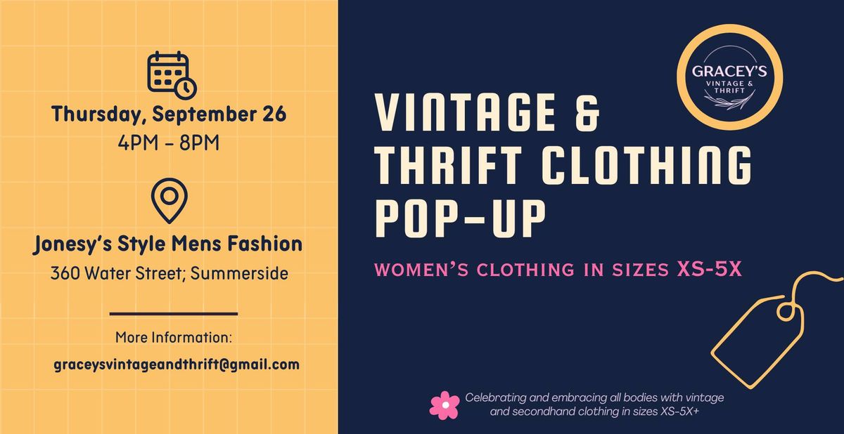 Vintage & Thrift Clothing Pop-Up (XS-5X) @ Jonesy's Style Mens Fashion