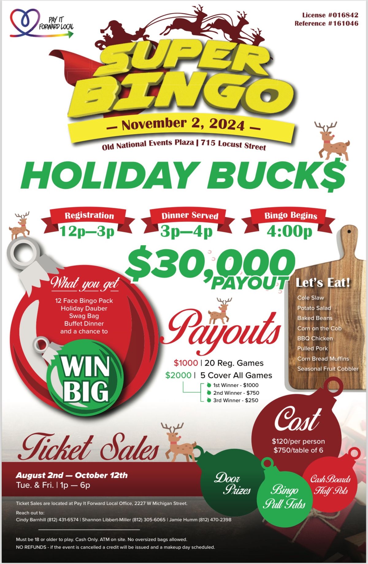 HOLIDAY BUCK$ $30,000 SUPER BINGO 