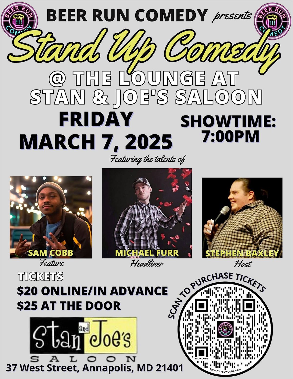 Stand Up Comedy Night at The Lounge @  Stan and Joe's Saloon