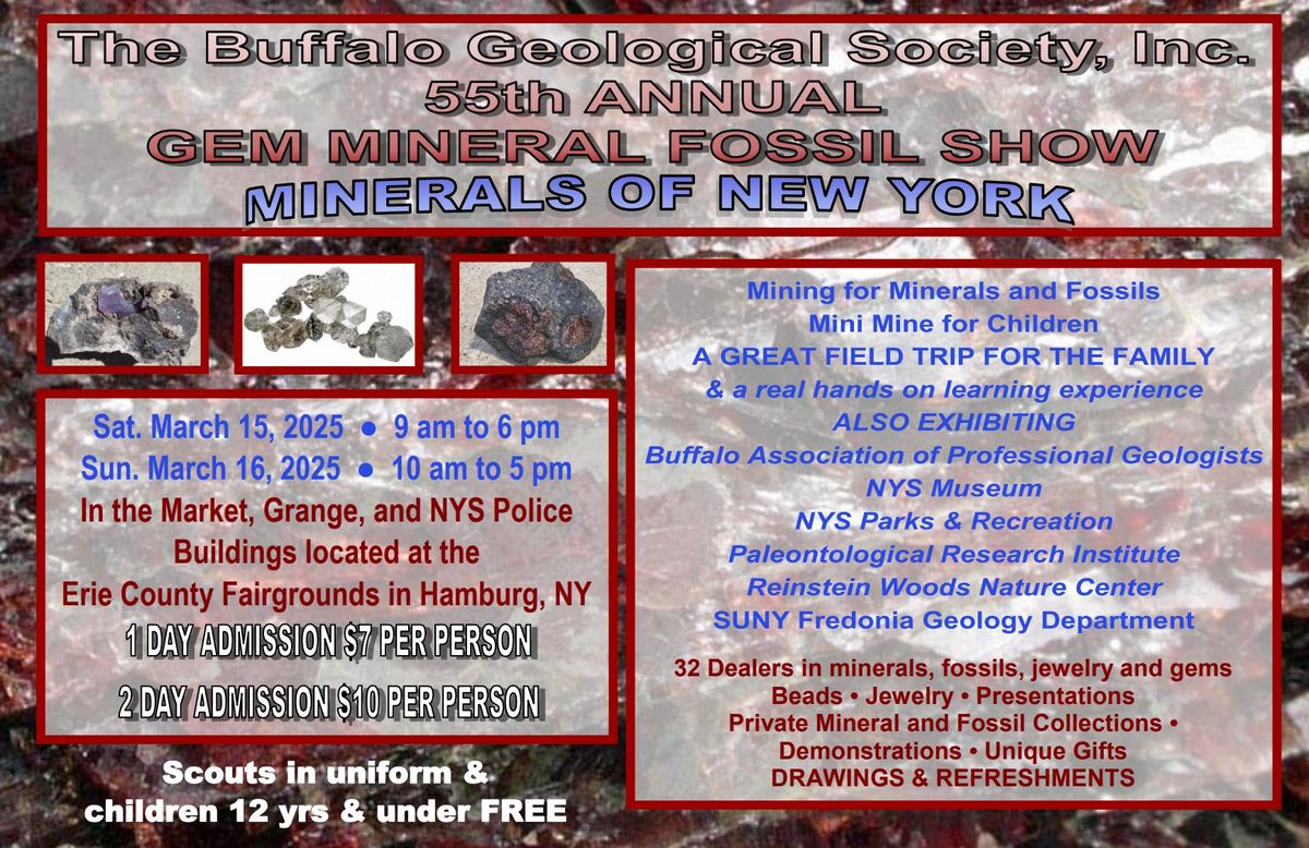 The Buffalo Geological Society's 54th Annual Gem, Mineral, and Fossil Show