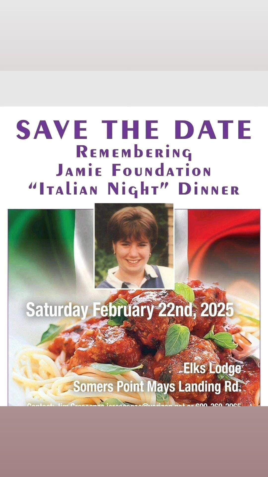 Remembering Jamie Italian Night Dinner 