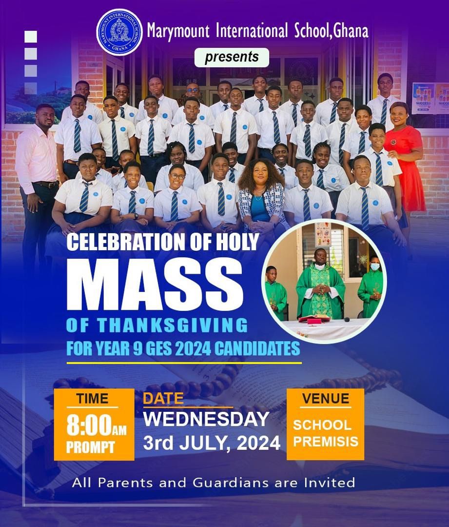 Thanksgiving Mass to pray for all 2024 BECE candidates