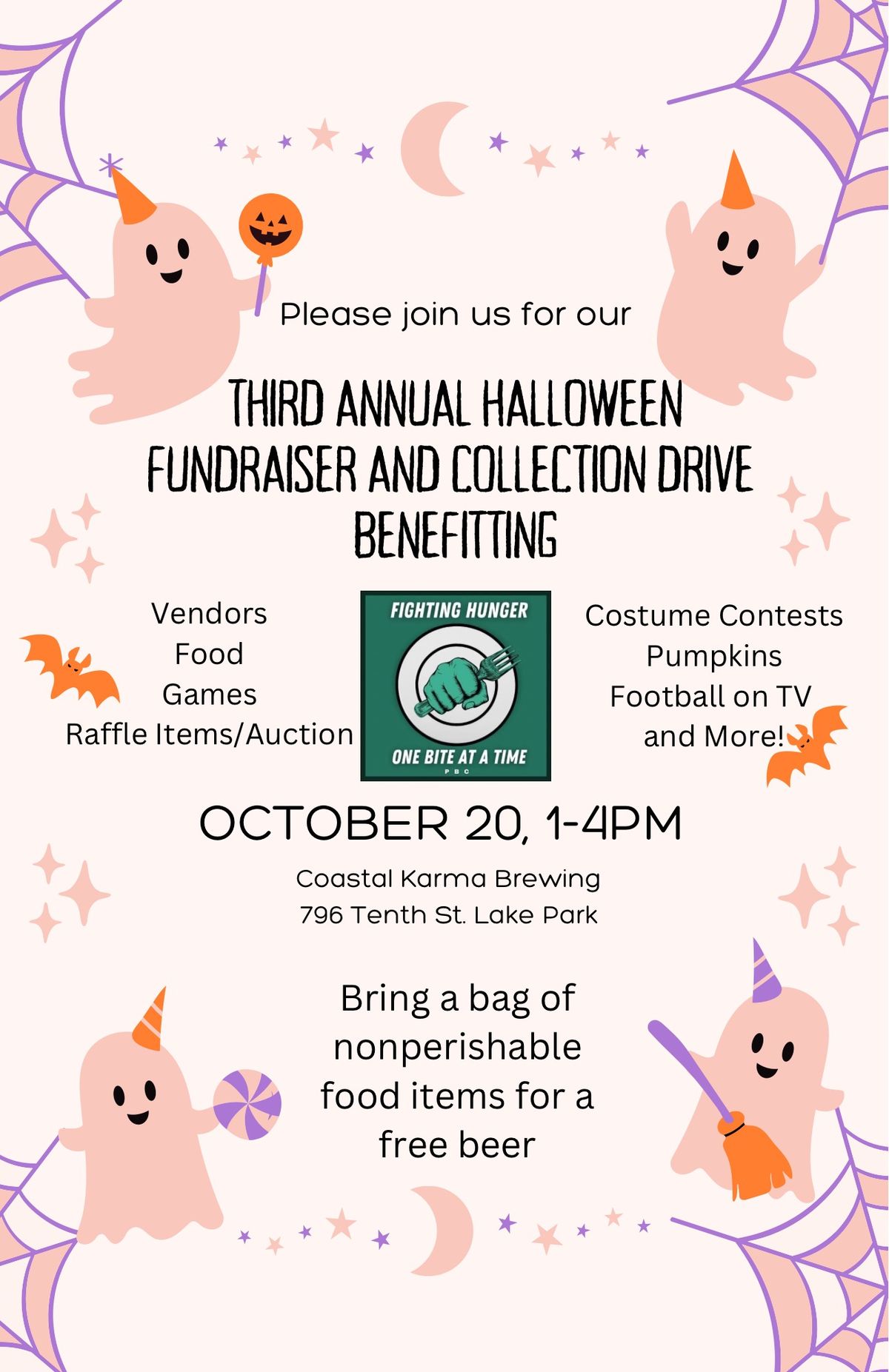 Third Annual Halloween Fundraiser and Collection Drive Benefitting Fighting Hunger