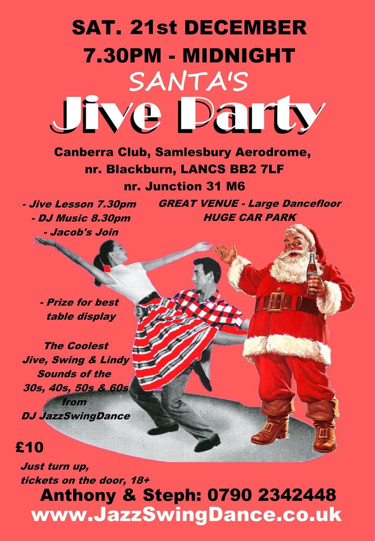 SANTA'S JIVE PARTY - vintage retro dance party - rock n roll swing lindy 1950s 1940s 