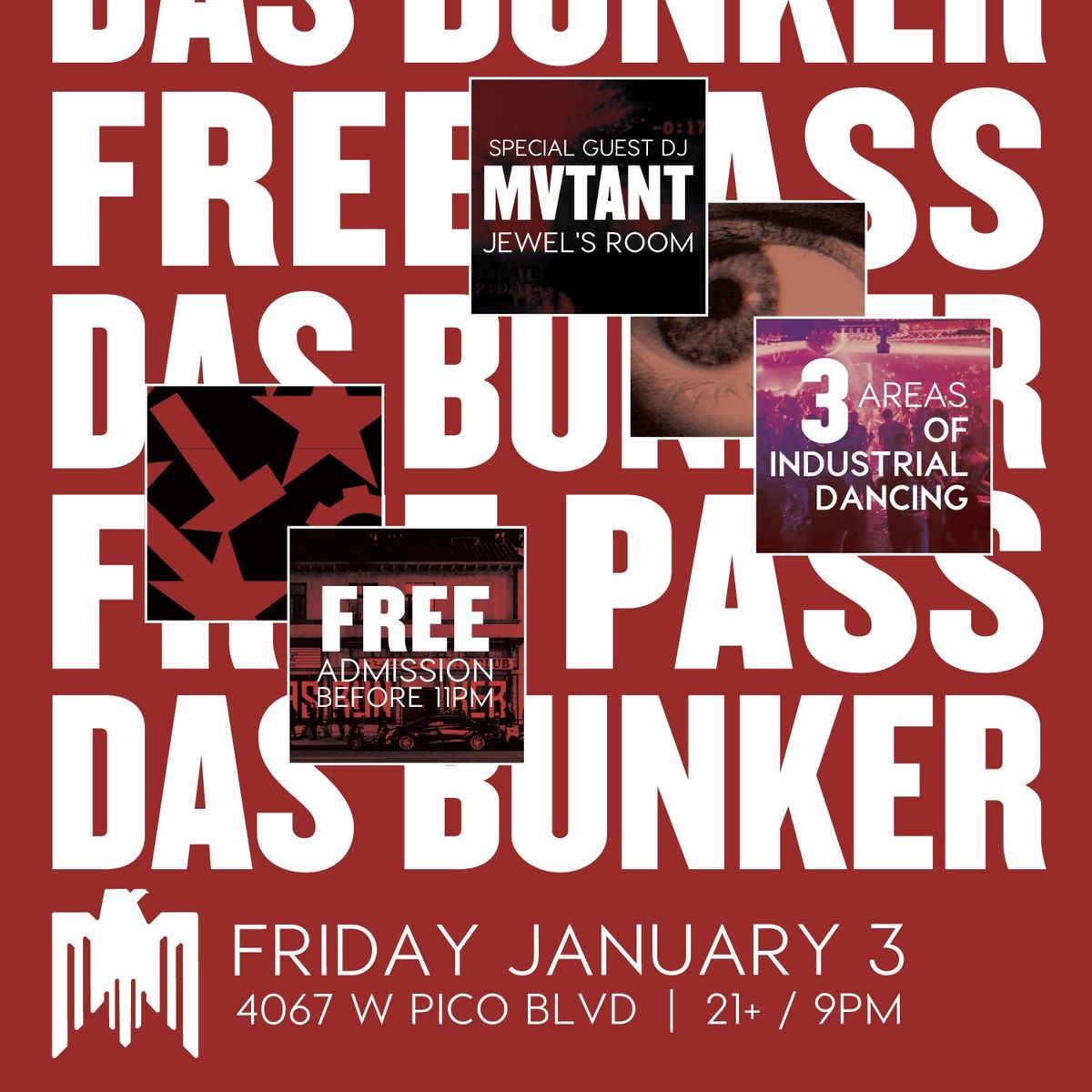 Das Bunker Free Pass Dance Night