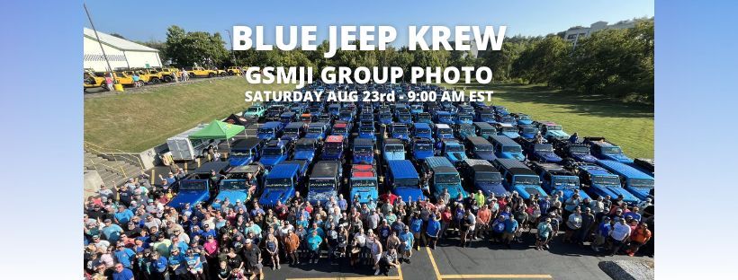 Blue Jeep Krew Group Photo & Jeep Kruise