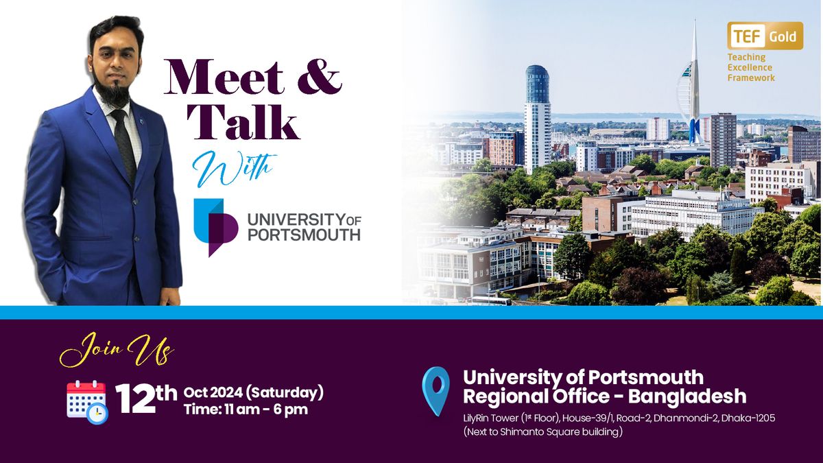 Meet & talk with university representatives -University of Portsmouth