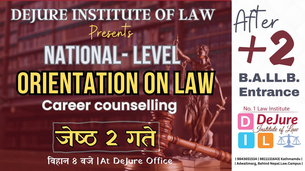 National Level Orientation on Law - Career Counselling