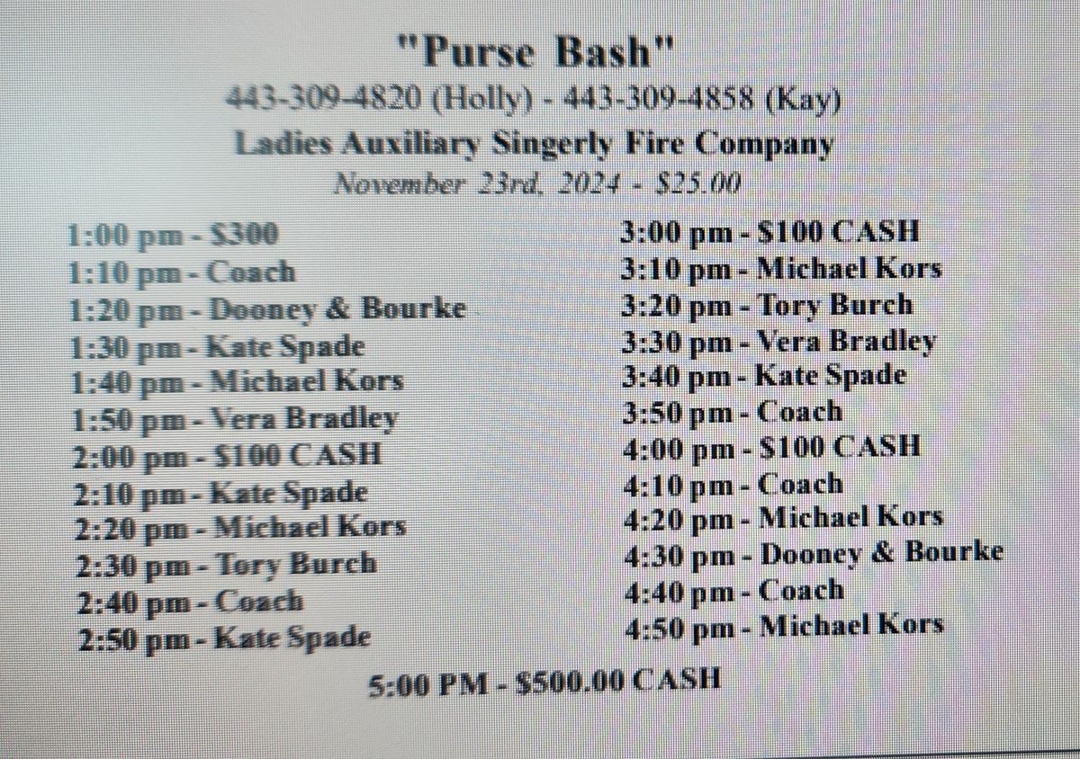 PURSE BASH!!!