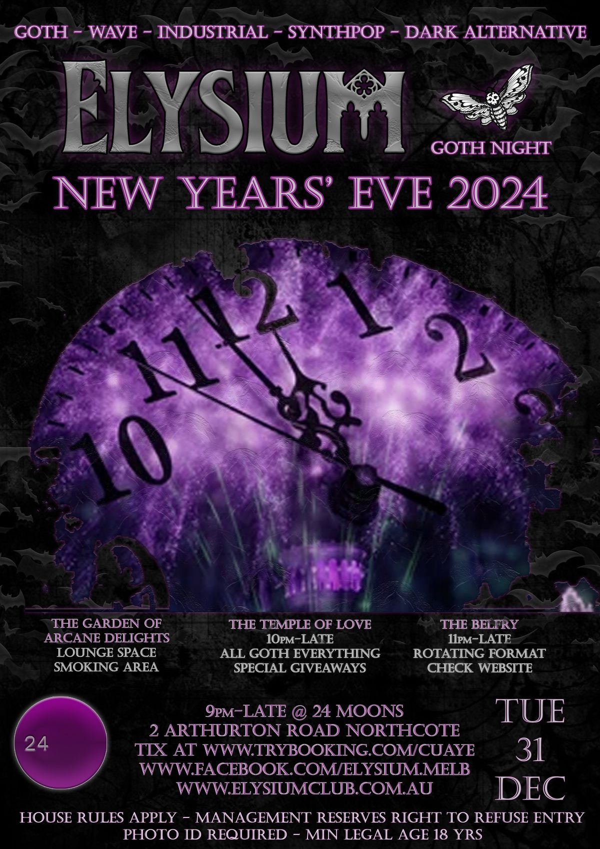 Elysium Goth Night New Years' Eve 2024