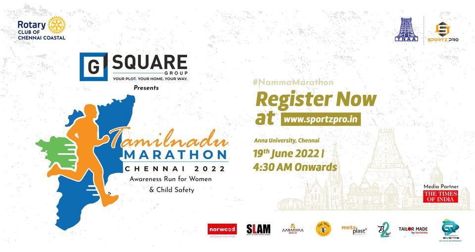 Tamil Nadu Marathon - Chennai 2022 (Presented By G Square Group)