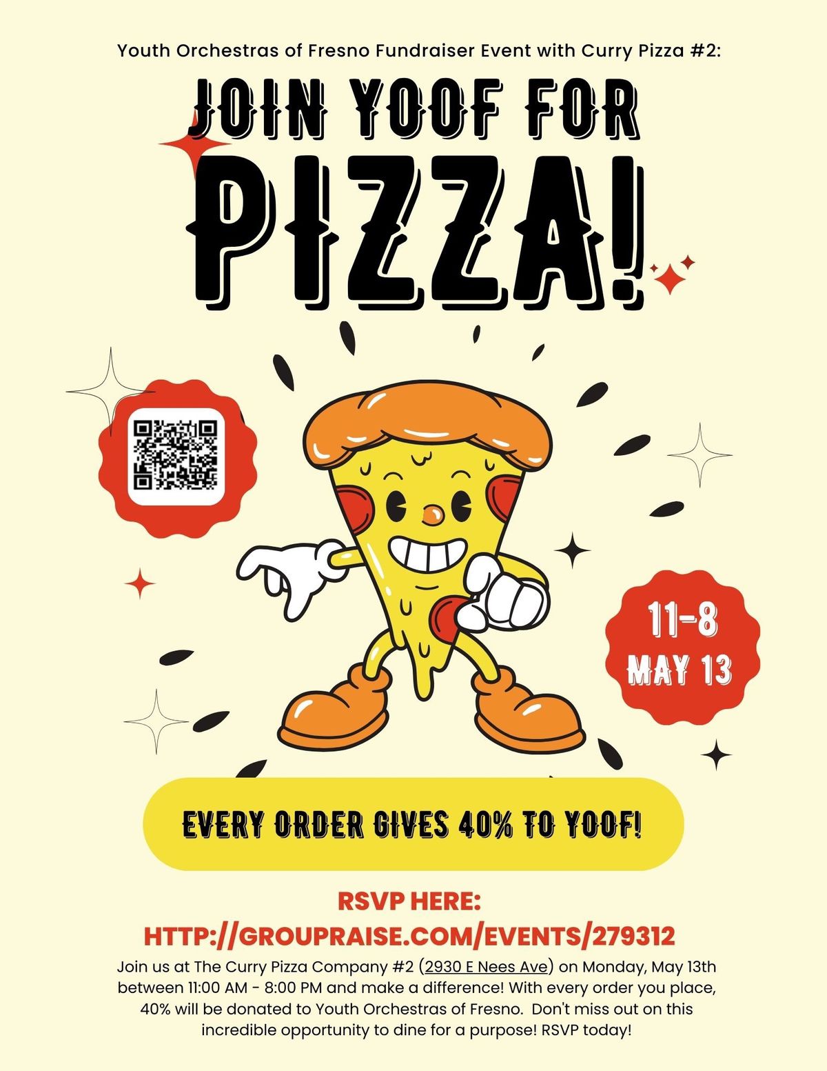 YOOF Curry Pizza Fundraiser 