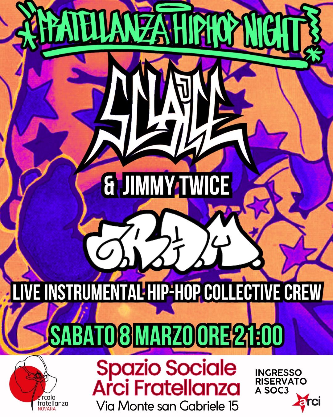 Sclaice - Reset (Live) & Jimmy Twice + G.r.a.m. @Spazio ARCI Fratellanza - Novara