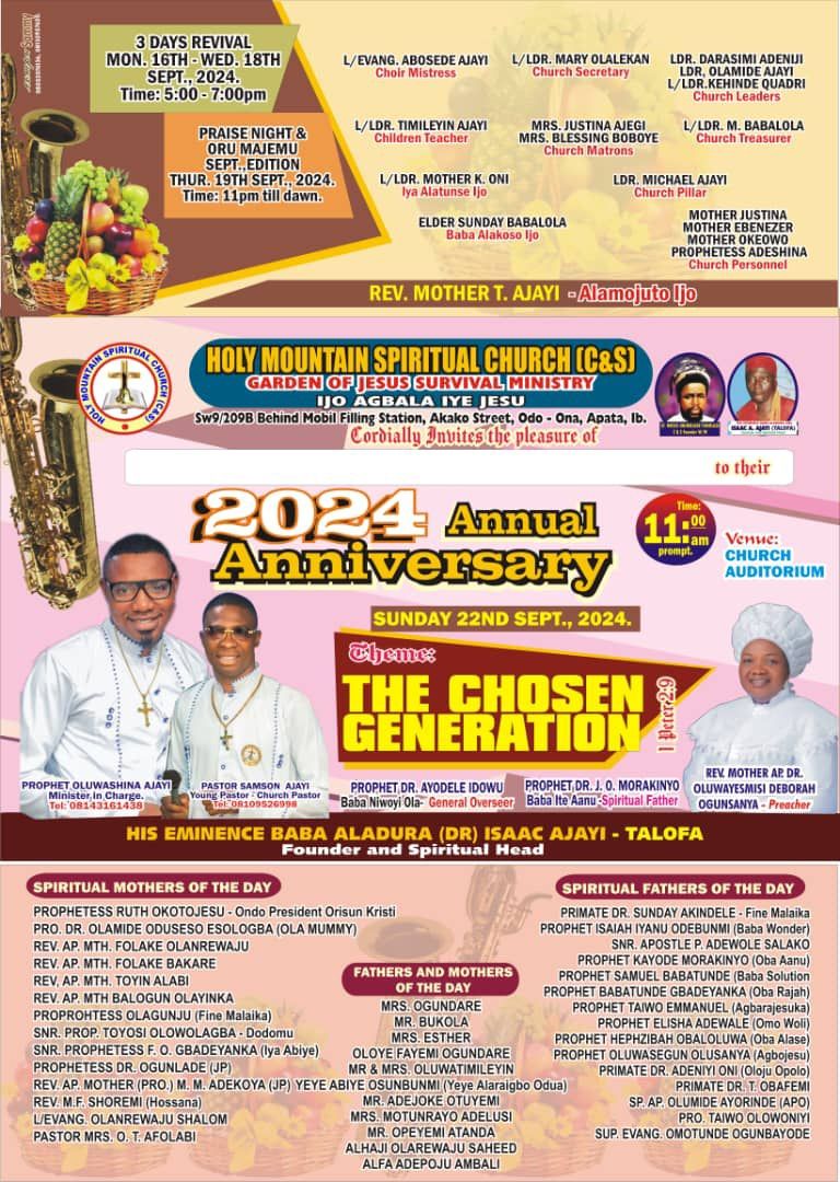 Our Church Anniversary 