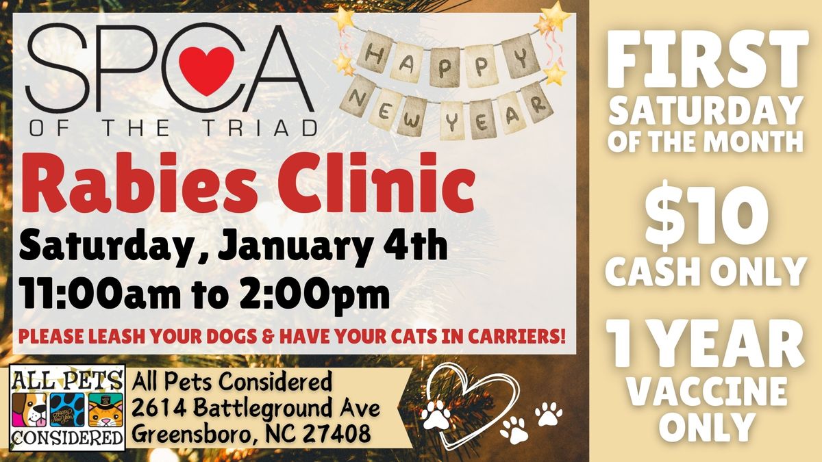 SPCA Rabies Clinic at All Pets Considered