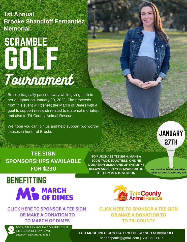 Scramble Golf Tournament - Brooke Shandloff Fernandez Memorial