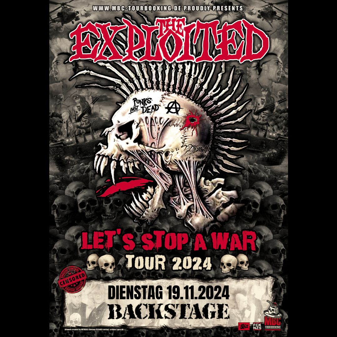 THE EXPLOITED | LET'S STOP A WAR TOUR 2024 | BACKSTAGE M\u00dcNCHEN 