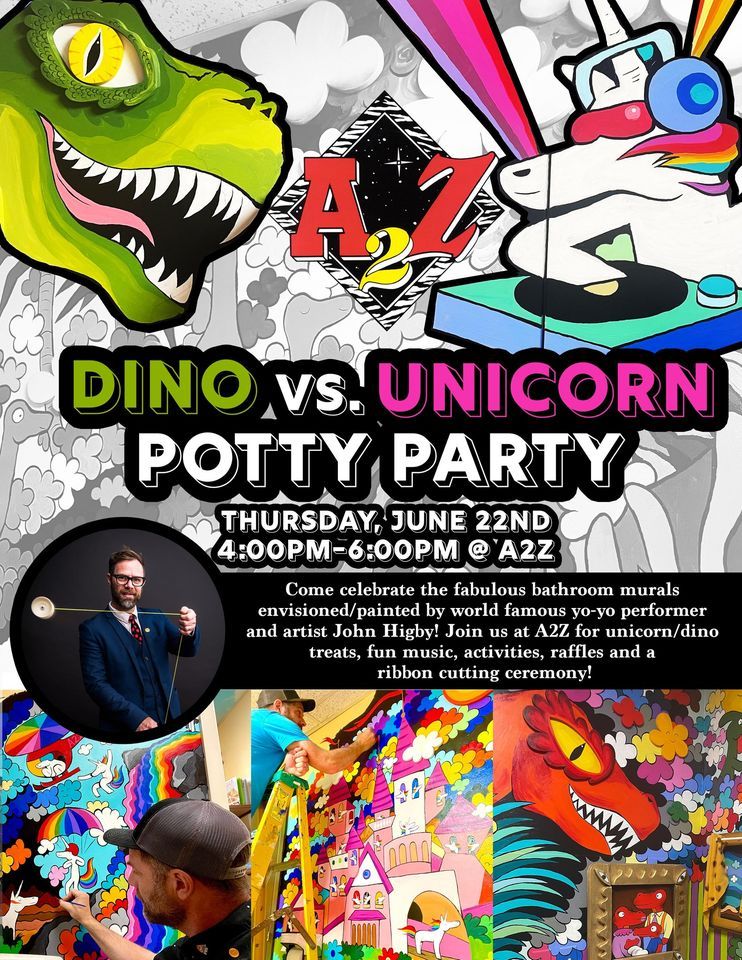 Dino VS Unicorn Potty Party!, A2Z Science & Learning Toy Store
