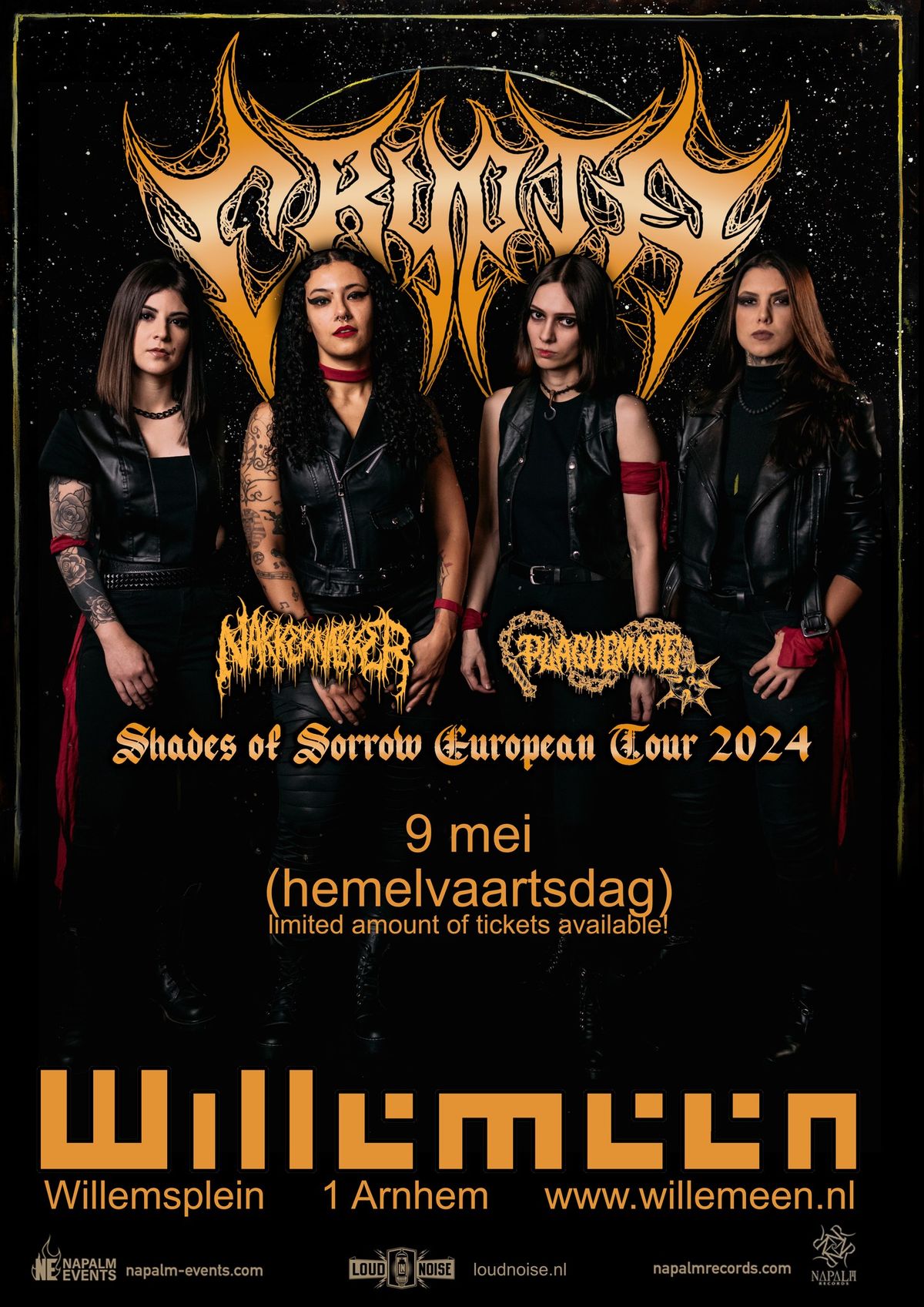 Crypta + Nakkeknaekker + Plaguemace in Willemeen (death metal op hemelvaartsdag!!)