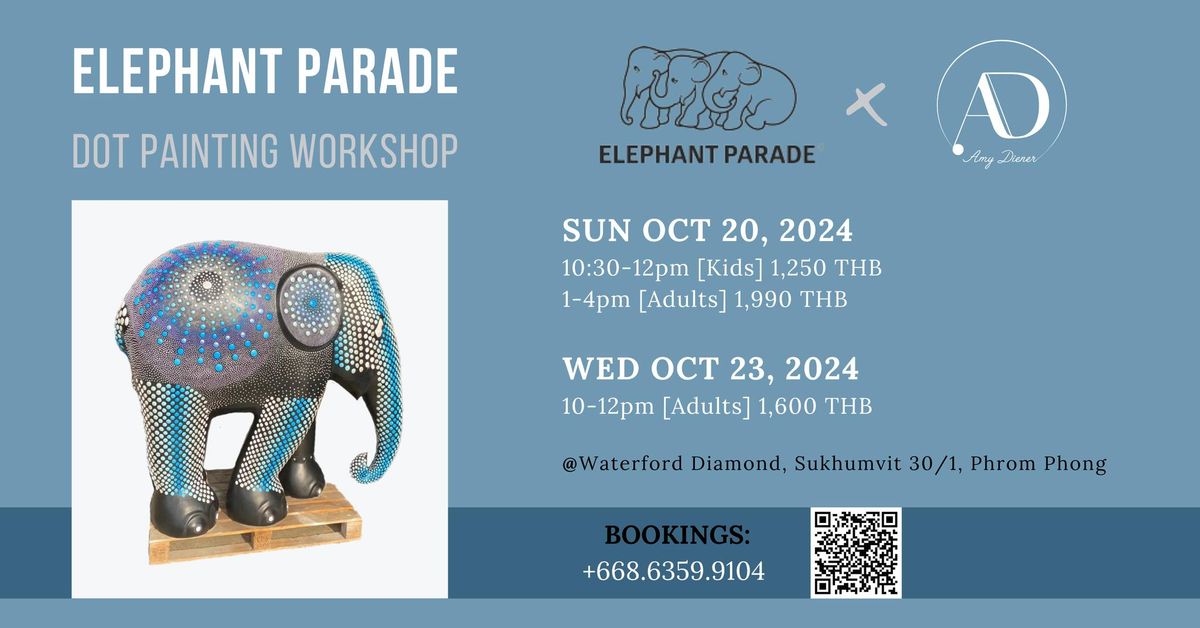 Amy Diener x October Elephant Parade Dot Painting Workshops 