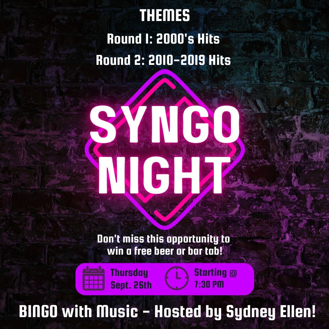 SYNGO NIGHT Hosted by Sydney Ellen