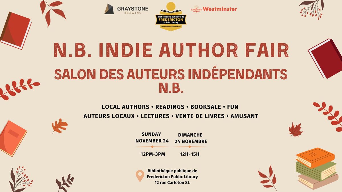 N.B. Indie Author Fair - Salon des auteurs ind\u00e9pendants N.B.