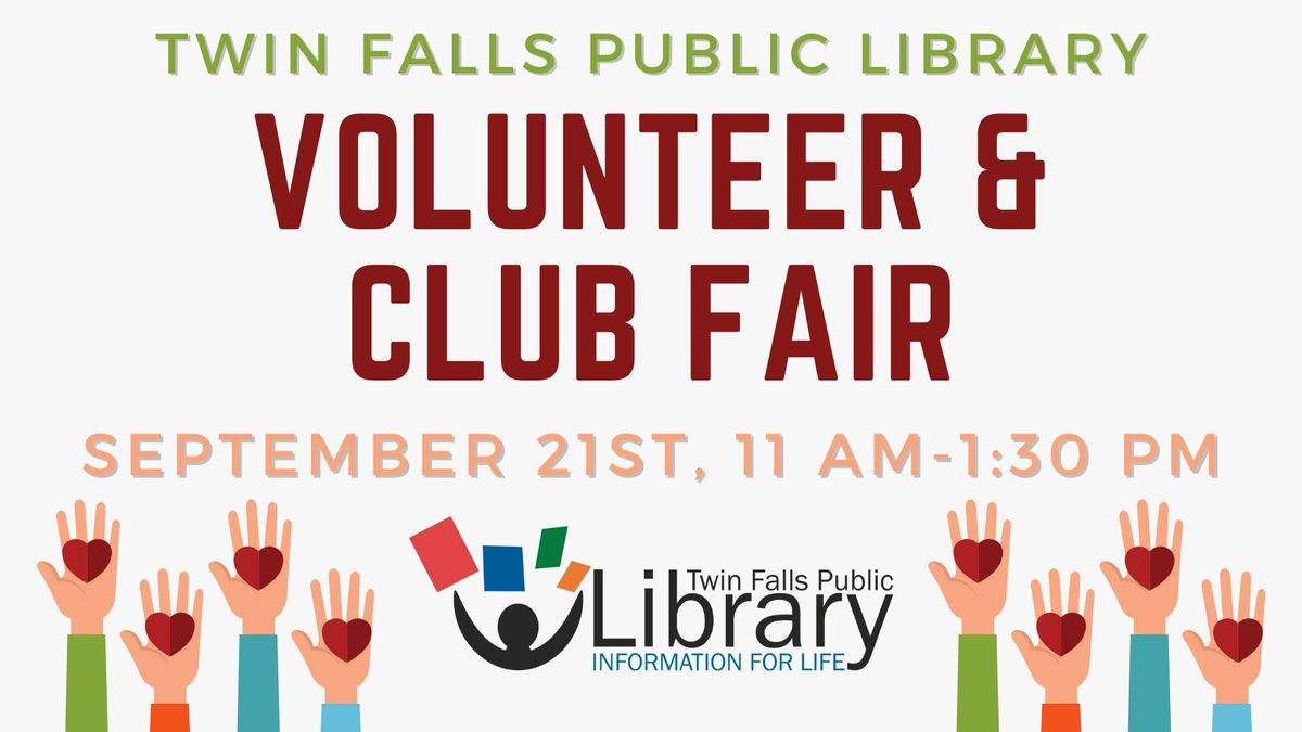 Volunteer & Club Fair @ Twin Fallls Public Library