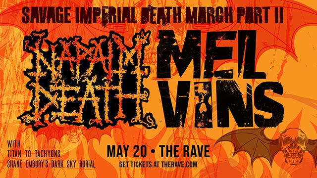 Napalm Death & Melvins at The Rave \/ Eagles Club