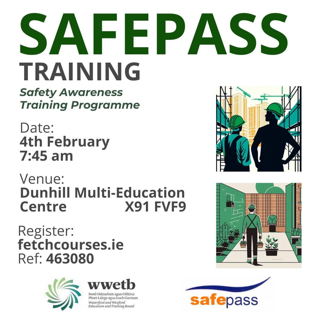 Safe Pass Training - Dunhill, Co. Waterford