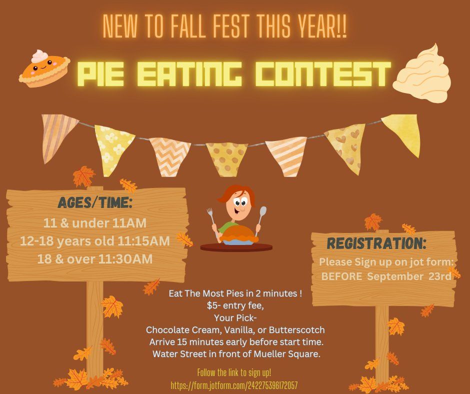 Sparta's Fall Fest 1st Pie Eating Contest. 