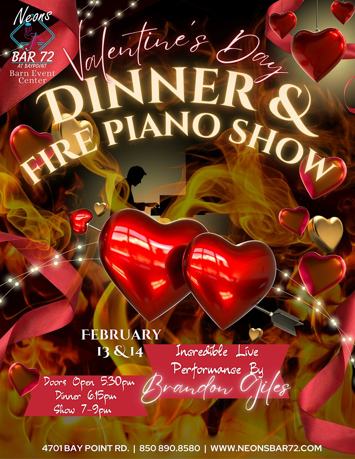 Fire Piano Show featuring Brandon Giles