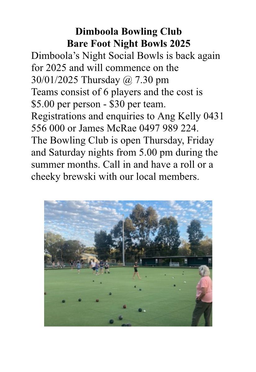 Dimboola Barefoot Night Bowls