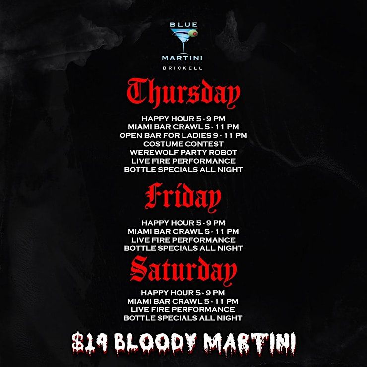 The Vampire Ball at Blue Martini Brickell, Blue Martini Brickell, Miami