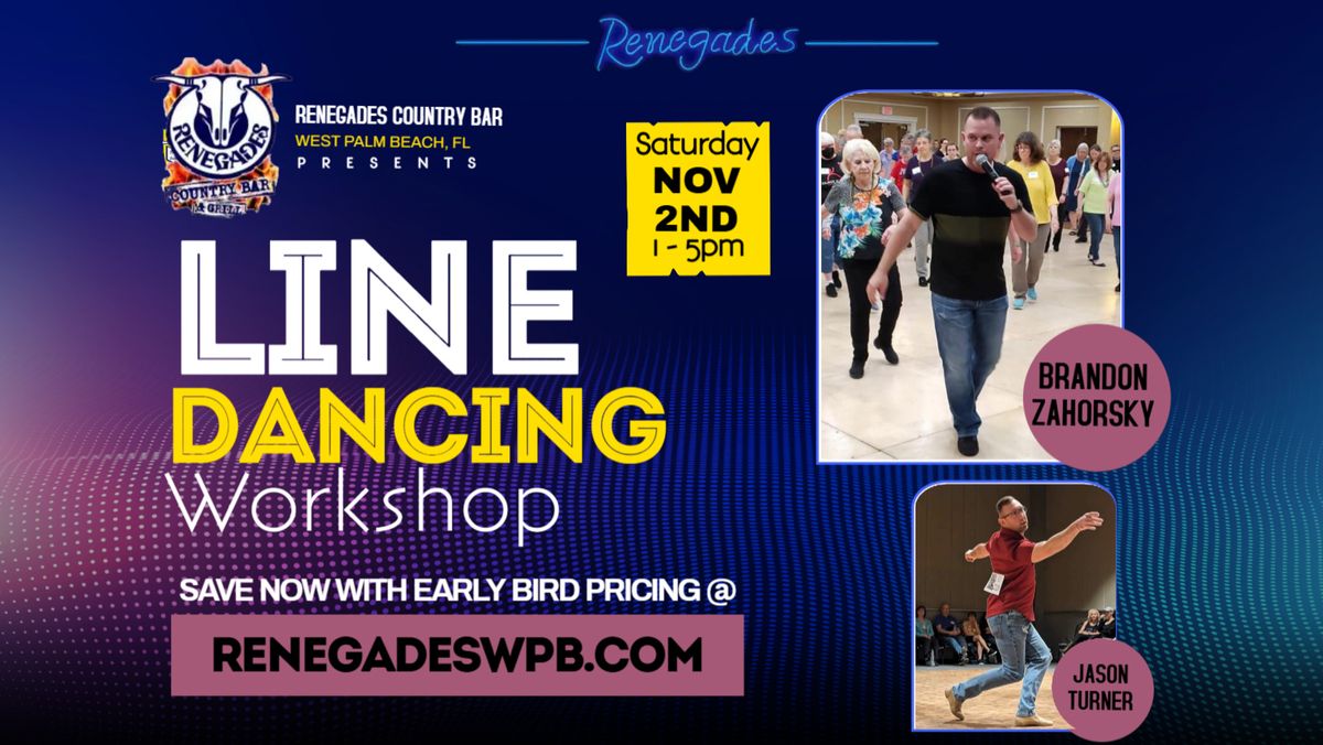 Line Dance Workshop with Brandon Zahorsky | Renegades West Palm Beach